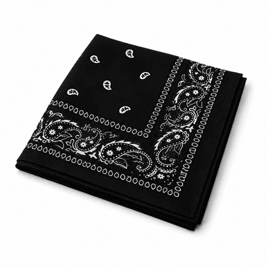Black Paisley Bandana-1