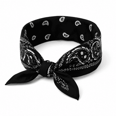 Black Paisley Bandana-3