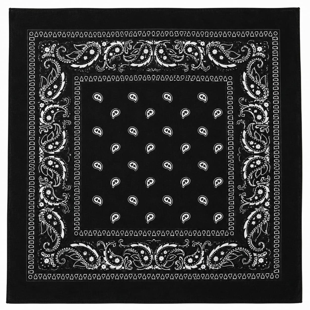 Black Paisley Bandana