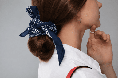 Blue Paisley Bandana-2