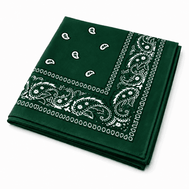 Green Paisley Bandana-1