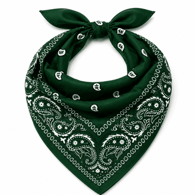 Green Paisley Bandana-3