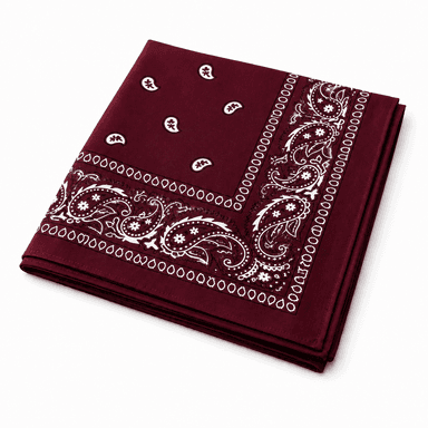 Maroon Paisley Bandana-1