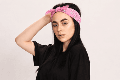 Pink Paisley Bandana-2