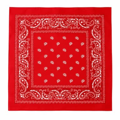 Red Paisley Bandana-0