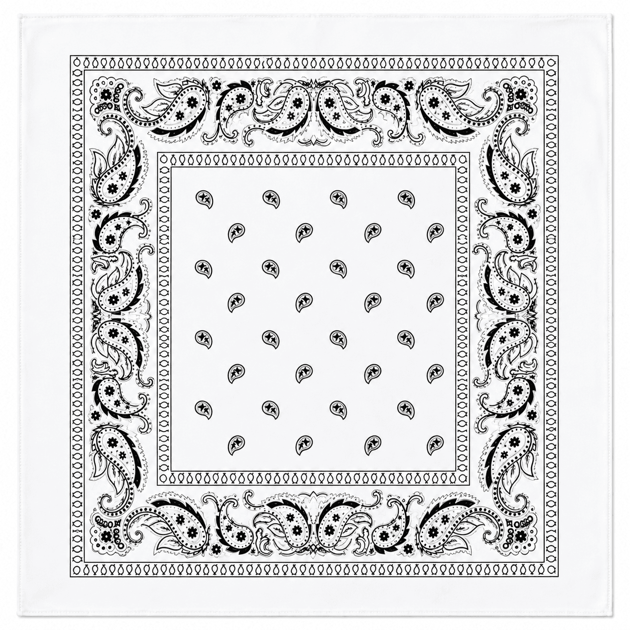White Paisley Bandana